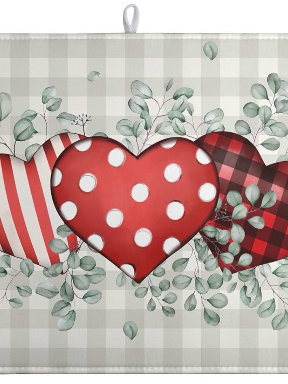 Valentine Day Dish Drying Mat